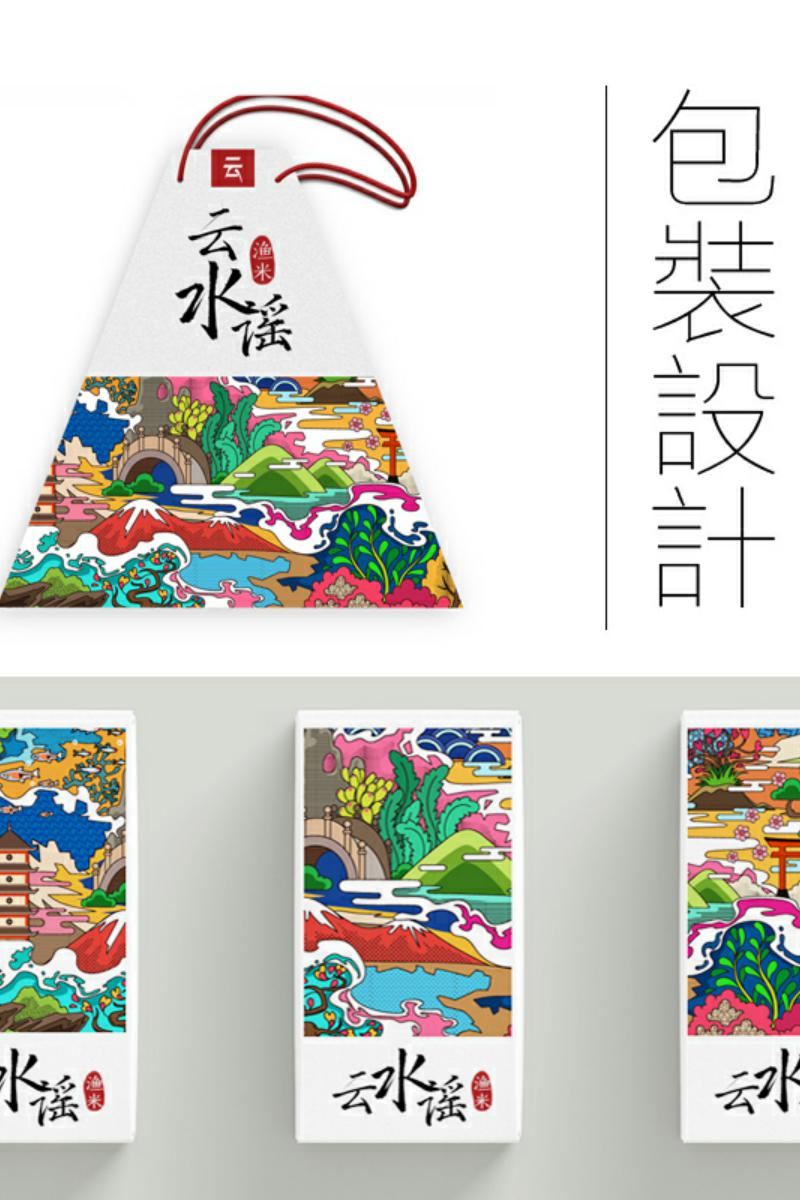 食品茶葉、大米與蜂蜜的包裝設計 手繪插畫在瓶貼與禮盒平面設計中的應用